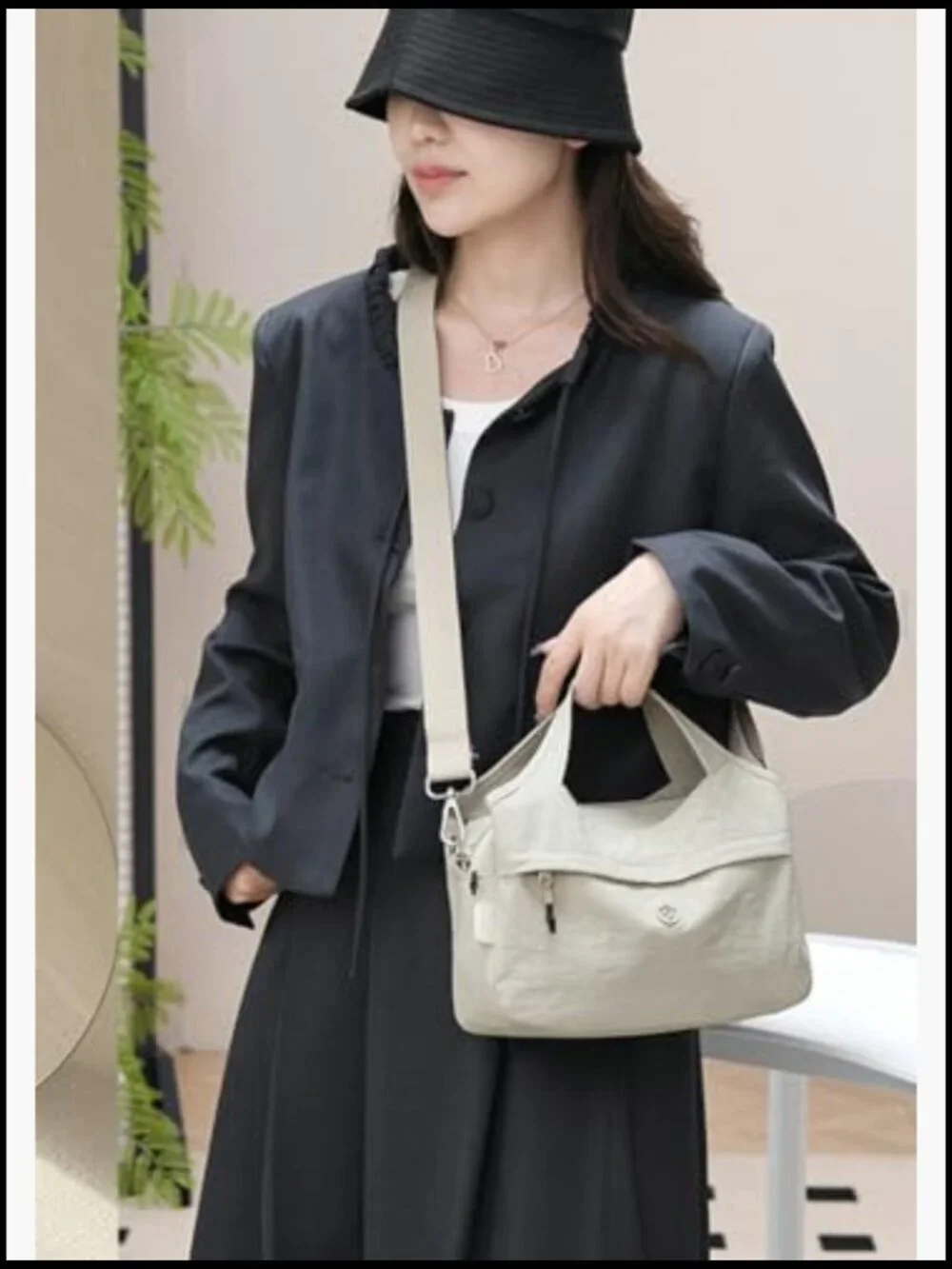 Lightweight Nylon Hobo Bag Crossbody Shoulder Tote Purse Travel Handbag